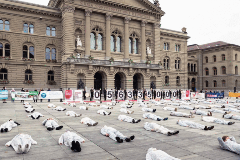Protest na rzecz WoDES - Berno, Szwajcaria 2020